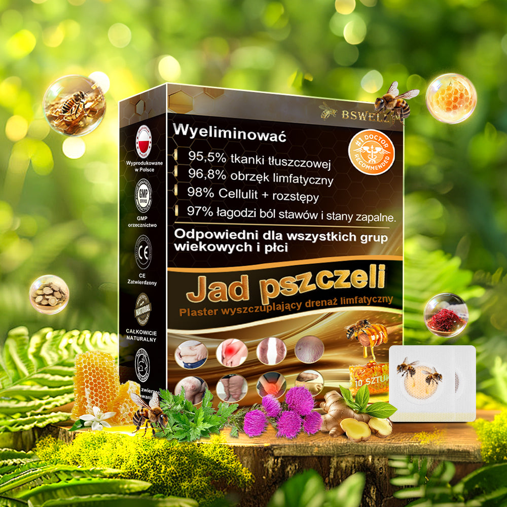 🐝 𝐛𝐬𝐰𝐞𝐥𝐥™ Bee Venom Limfatyczny Plaster Oczyszczający Slimming Patch 🔥 Ograniczony czas! 70% ZNIŻKI! (Dostępne tylko dla indywidualnych zakupów) 🔥